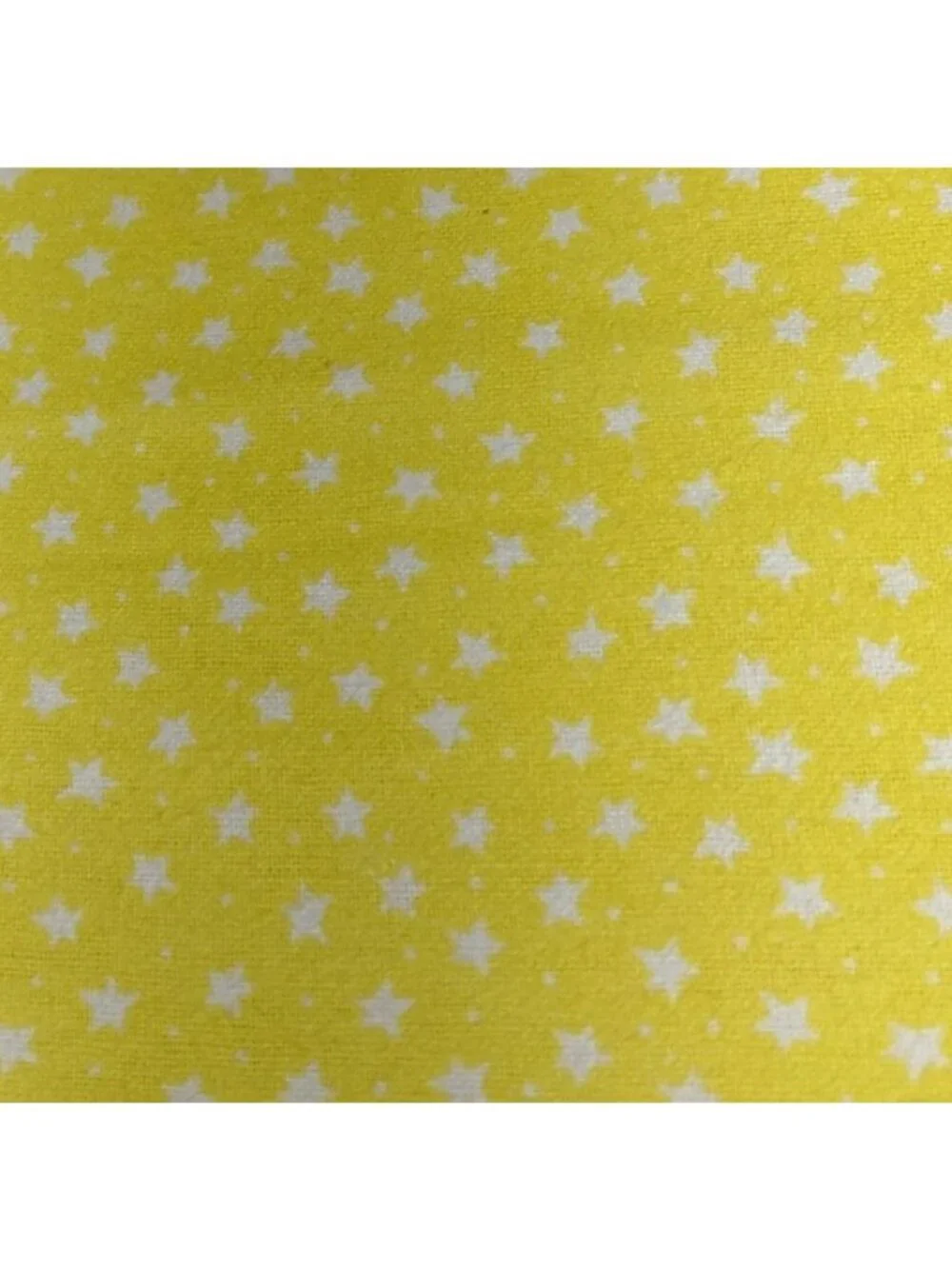 Yellow White Starry Flannel Fabric 1/2 yard x 44